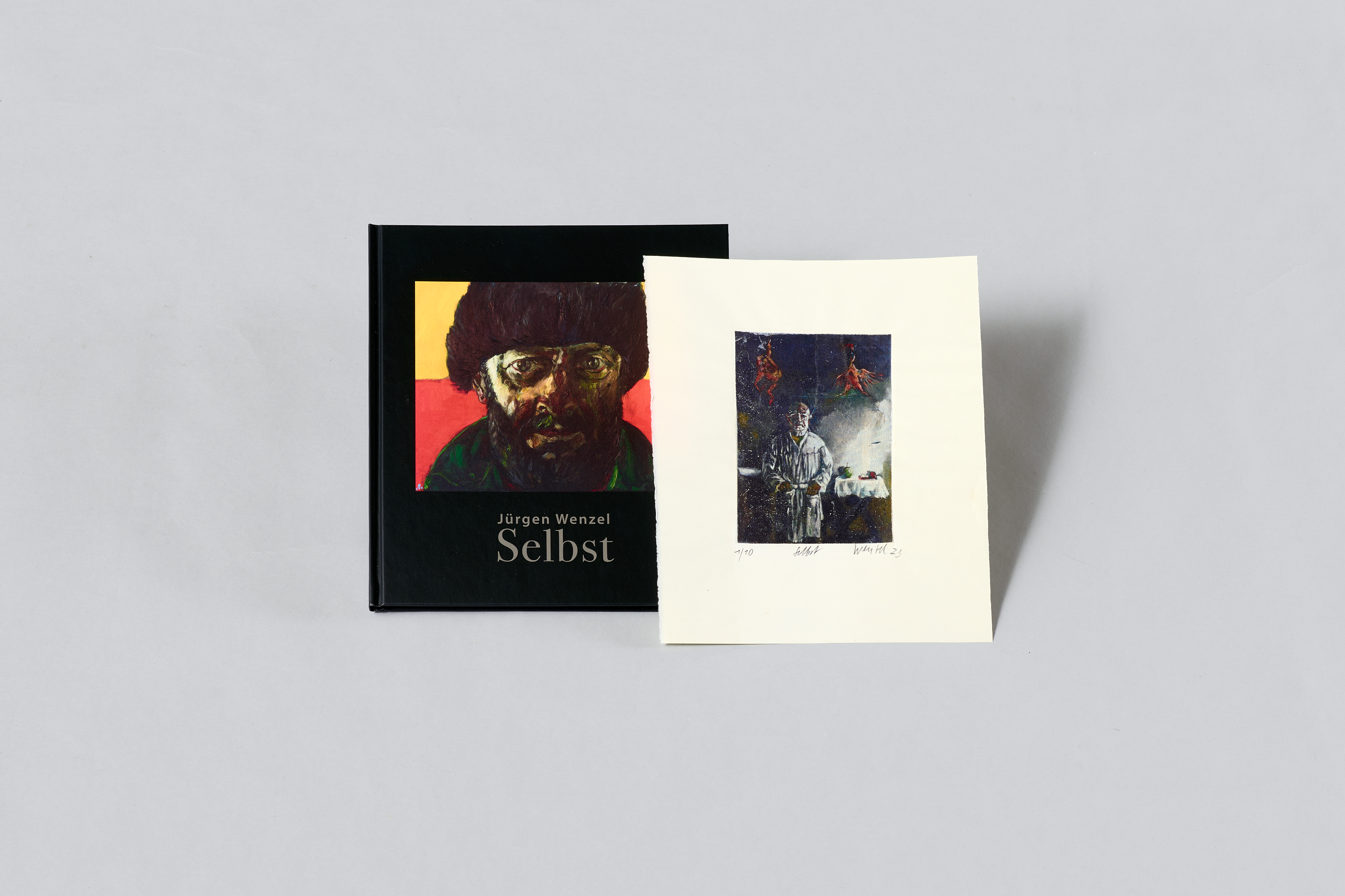 AI generated: The image shows a book entitled "Self" by Jürgen Wenzel. A striking self-portrait is depicted on the cover.