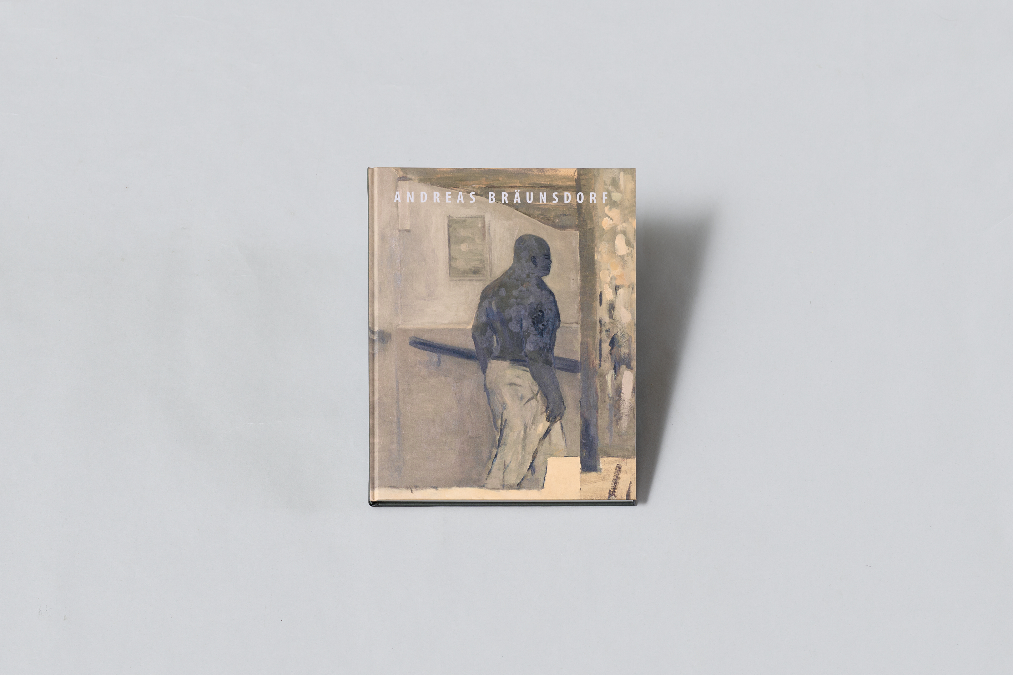 KI generiert: Das Bild zeigt ein Buch mit einem Cover, das eine künstlerische Darstellung einer Person in einem Raum zeigt. Der Titel "Andreas Braunsdorf" ist oben auf dem Cover zu lesen.
