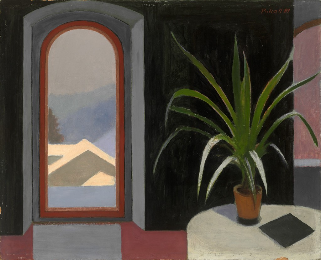 »Winterliches Interieur«, 1987, Tempera auf Hartfaser, 65 × 80 cm